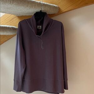 ZeroXposur Plum Pullover Cowl Neck Long Sleeve Top
